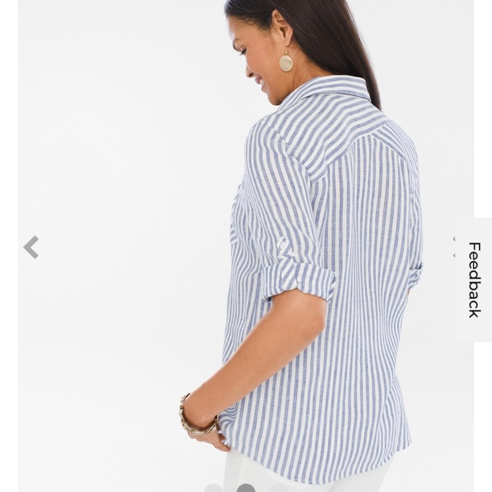 Chico no iron linen shirt — size 1